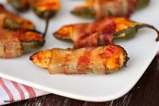 Bacon Wrapped Pimento Cheese Poppers