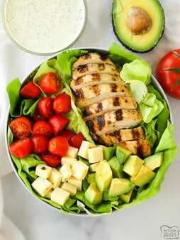 Grilled Chicken Salad With Pesto Ranch Dressing