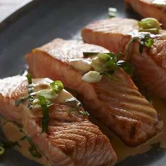 Coconut Basil Barbecued Salmon 