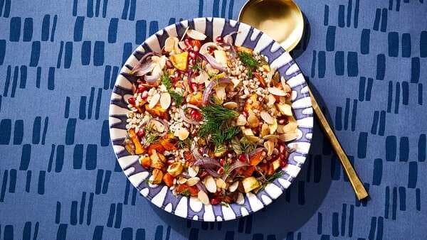 Pearl Barley Salad with Roasted Root Vegetables