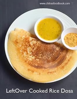 Instant Dosa With Leftover Cooked Rice