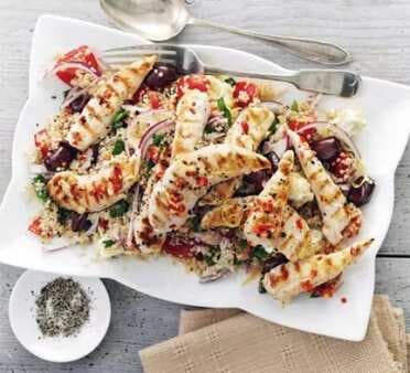 Griddled Chicken With Quinoa Greek Salad