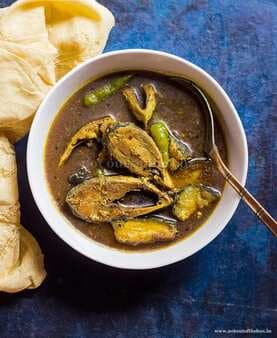 Hilsa With Eggplant Curry