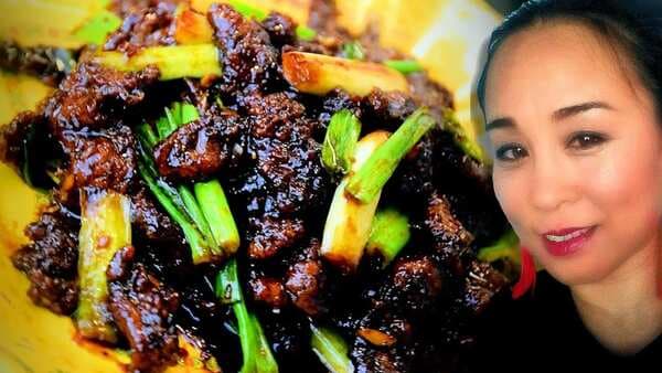 Mongolian Crispy Beef With Spring Onions