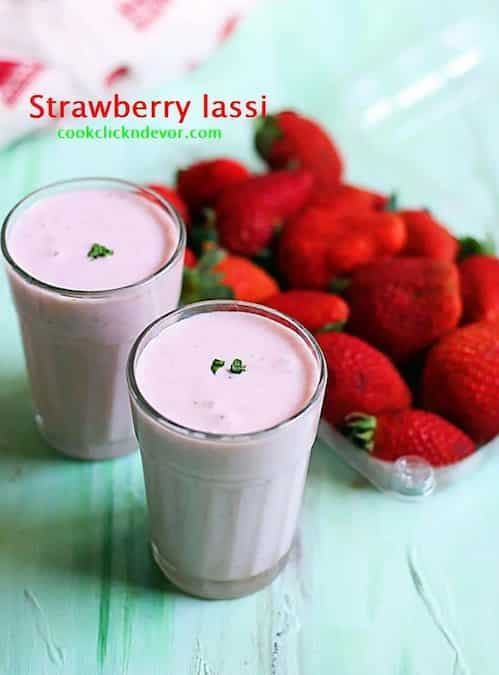 Creamy Strawberry Lassi