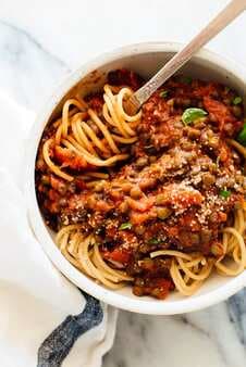 Spaghetti With Lentils & Marinara Sauce