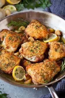 Roasted Chicken Thighs with Garlic