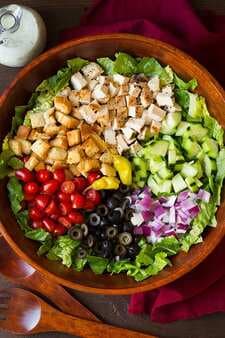 Grilled Chicken Chopped Salad with Italian Dressing