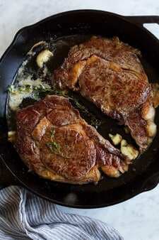 Skillet Seared Steak with Garlic Butter