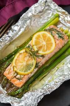 Baked Salmon and Asparagus In Foil