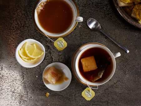 Tea With Ginger-Citrus Ice Cubes