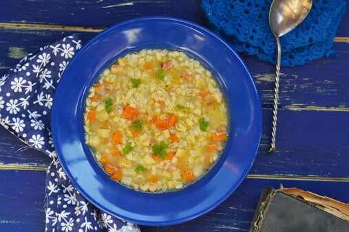 Barley Soup With Turkey Meatballs
