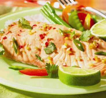 Oven Steamed Salmon With Chili And Ginger