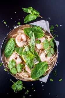 Asian Style Shrimp and Noodle Soup