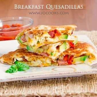 Caramelized Pineapple Chicken Quesadillas with Strawberry Salsa