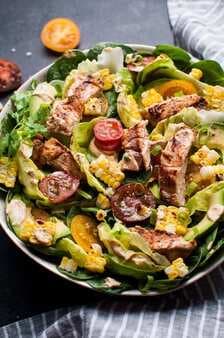 Grilled Chicken Salad with Chipotle Cilantro Lime Ranch Dressing