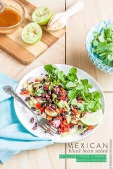 Mexican Black Bean Salad with Cumin Lime and Smoked Paprika Dressing