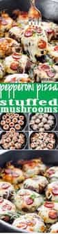 Pepperoni Pizza Stuffed Mushrooms