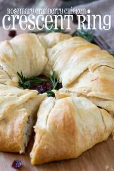 Rosemary Cranberry Chicken Crescent Ring