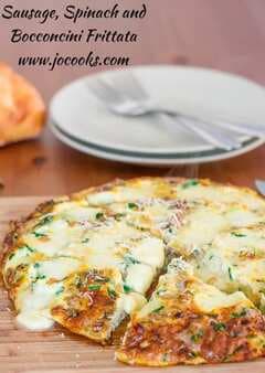 Sausage Spinach and Bocconcini Frittata
