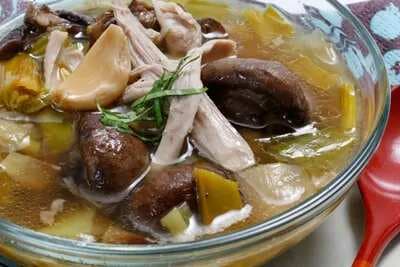 Roasted Mushroom Leek And Chicken Soup