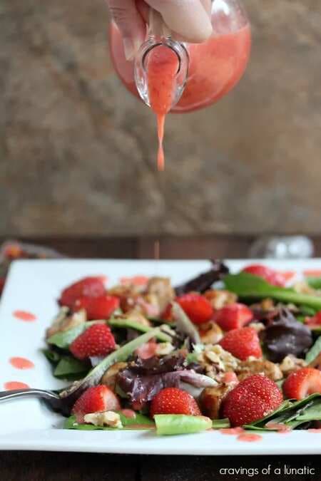 Chicken and Strawberry Salad with Strawberry Dressing Amp Walnuts