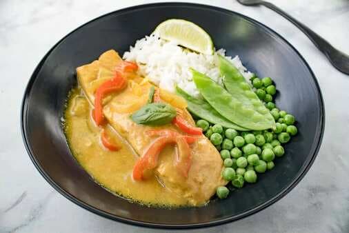 Coconut Curry Poached Salmon