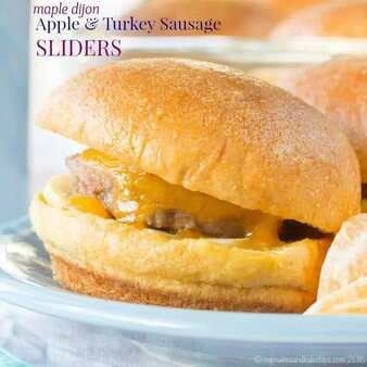 Maple Dijon Apple And Turkey Sausage Breakfast Sliders