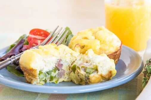 Asparagus Ham Egg Muffins With Goat Cheese