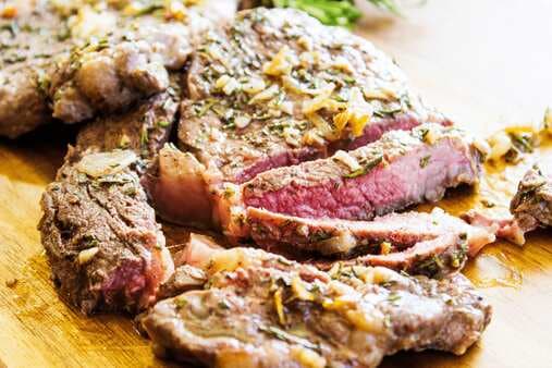 Pan Seared Steak with Rosemary and Garlic Butter