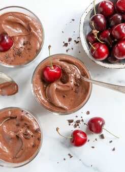 Cherry Chocolate Avocado Pudding