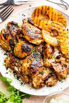 Beer Marinated Grilled Chicken Thighs