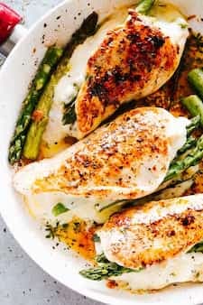 Cheesy Asparagus Stuffed Chicken Breasts