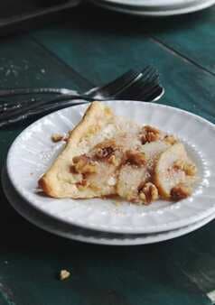 Crescent Rolls Pear Tart with Goat Cheese Walnuts & Honey