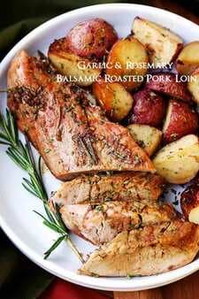 Garlic and Rosemary Balsamic Roasted Pork Tenderloin