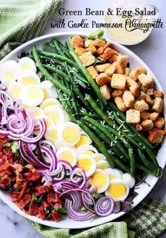 Green Bean and Egg Salad with Garlic Parmesan Vinaigrette
