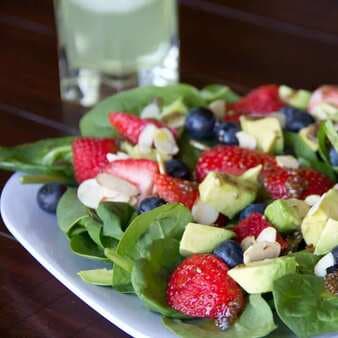Berry Almond Salad With Chia Seed Vinaigrette