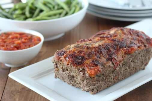 Italian Meatloaf With Marinara Parmesan Crust  