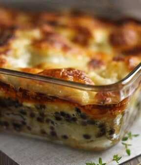 Puy Lentil Lasagne with Creamy Goat-s Cheese Sauce
