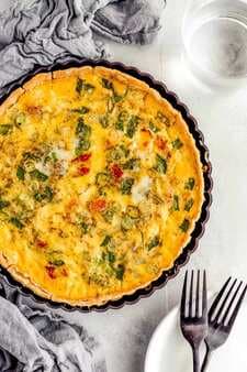 Quiche Lorraine With Cheese And Bacon