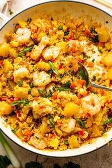 Homemade Shrimp Fried Rice With Pineapple