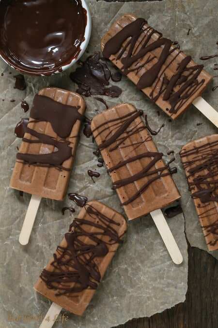 Double Chocolate Almond Butter Popsicles
