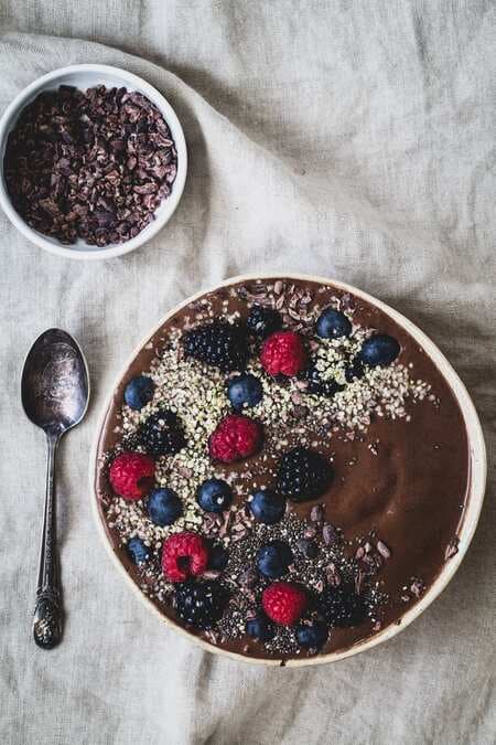 High Protein Chocolate Smoothie Bowl