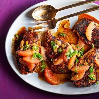 Ancho-Spiced Chicken Skillet With Grapefruit Salsa