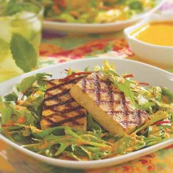 Asian-Style Grilled Tofu With Greens