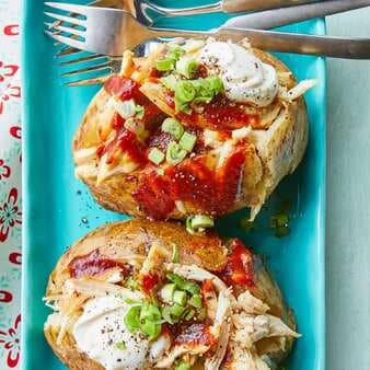 Barbecue Chicken Stuffed Baked Potatoes