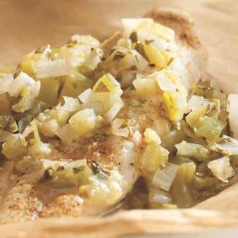 Catfish With Tomatillo Salsa In Packets