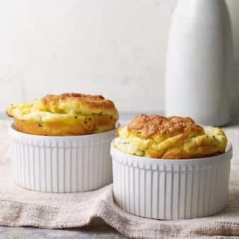 Chive & Goat Cheese Souffles
