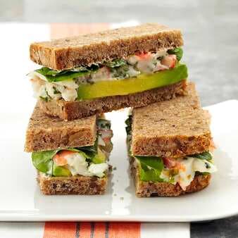 Crab Avocado & Watercress Sandwiches