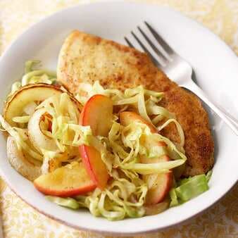 Curried Chicken With Cabbage Apple And Onion
